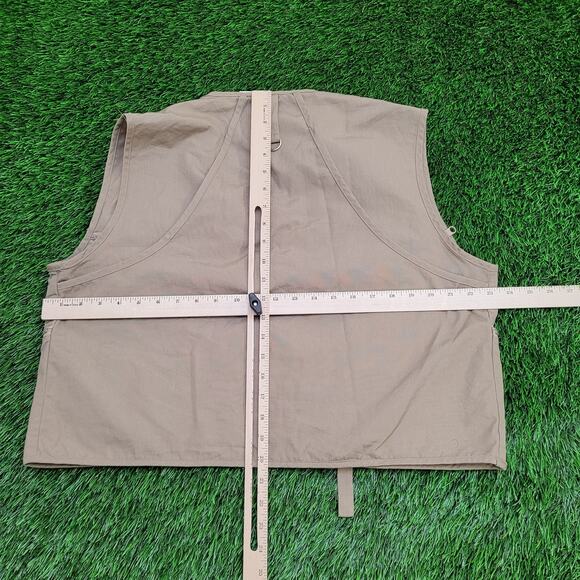 Vintage Cabelas Utility Vest L/XL 23x20 Brown Multi-Pocket - Picture 3 of 10